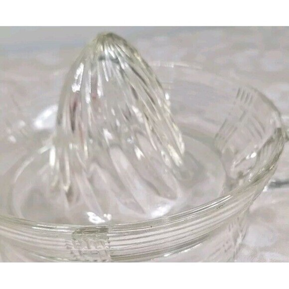 Vintage Hazel Atlas Clear Depression Glass Juice Reamer Citrus Juicer w/ Handle - Picture 11 of 14